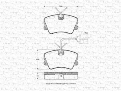 MAGNETI MARELLI 363702160207 -  Комплект тормозных колодок, дисковый тормоз